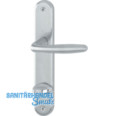 HOPPE Dr�ckergarnitur ROISSY - auf Schild WC 90, Rechts, Messing verchromt matt