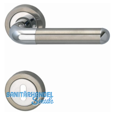 MARCHESI Drückergarnitur ZEUS - auf Rosette BB, verchromt/Edelstahl matt MARCHESI Drückergarnitur ZEUS - auf Rosette BB, verchromt/Edelstahl matt