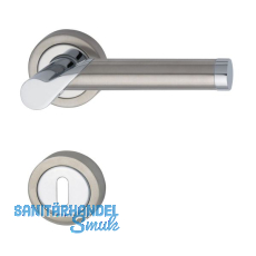 MARCHESI Drückergarnitur ODIN - auf Rosette BB, verchromt/Edelstahl matt MARCHESI Drückergarnitur ODIN - auf Rosette BB, verchromt/Edelstahl matt