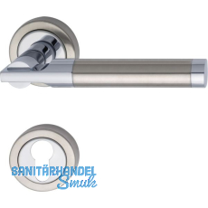 MARCHESI Dr�ckergarnitur THOR - auf Rosette PZ, verchromt/Edelstahl matt