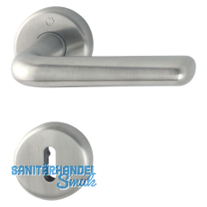 HOPPE Dr�ckergarnitur HELSINGBORG - auf Rosette BB, 37 - 42, Edelstahl matt