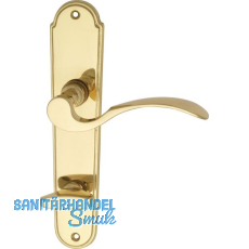 MARCHESI Dr�ckergarnitur L�FFELFORM/POSTHORN - auf Schild WC 90, Messing poliert