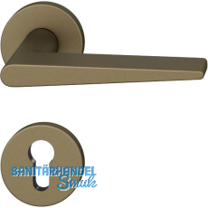 FSB Dr�ckergarnitur 12 1005 ASL auf Rosette PZ, Aluminium mittelbronzefarbig