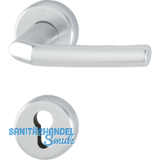 Dr�ckergarnitur BIRMINGHAM - auf Rosette PZ, 37 - 42, silber eloxiert