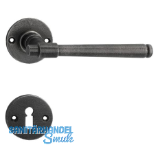 SCH�RGHOFER Dr�ckergarnitur KLAM - auf Rosette BB, verzinkt alt geb�rstet