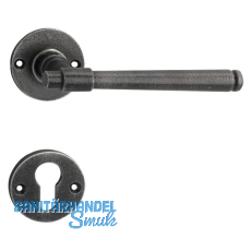 SCH�RGHOFER Dr�ckergarnitur KLAM - auf Rosette PZ, verzinkt alt geb�rstet