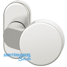 FSB T�rknopf 07 0809 - auf Rosette, verkr�pft, fest vernietet, silber eloxiert