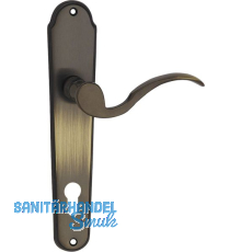 MARCHESI Dr�ckergarnitur L�FFELFORM/POSTHORN - auf Schild PZ 88, patiniert