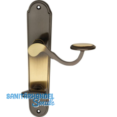 MARCHESI FH Dr�ckergarnitur POSTHORN - auf Schild WC 90, Messing patiniert