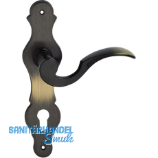 MARCHESI FH Dr�ckergarnitur L�FFELFORM - auf Schild PZ 88, Messing patiniert