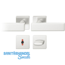 FSB Drückergarnitur 12 1003 ASL auf Rosette eckig WC, silber eloxiert FSB Drückergarnitur 12 1003 ASL auf Rosette eckig WC, silber eloxiert