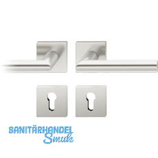 FSB Dr�ckergarnitur 12 1076 ASL auf Rosette eckig PZ, silber eloxiert