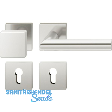 FSB Wechselgarnitur 12 1076 ASL auf Rosette eckig PZ, Knopf fest,silber eloxiert