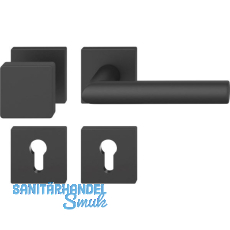 FSB Wechselgarnitur 12 1076 ASL auf Rosette eckig PZ, Knopf fest, schwarz matt FSB Wechselgarnitur 12 1076 ASL auf Rosette eckig PZ, Knopf fest, schwarz matt