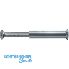 H�lsenschraube f. Bohrung � 5 mm, TS - 45 mm, M 4 x 25, Stahl vernickelt