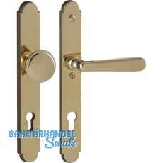 Sicherheits-Wechselgarnitur ALT-WIEN auf Schild PZ92, Messing poliert PVD Sicherheits-Wechselgarnitur ALT-WIEN auf Schild PZ92, Messing poliert PVD