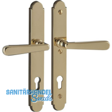 Sicherheits-Dr�ckergarnitur ALT-WIEN auf Schild PZ92, Messing poliert PVD