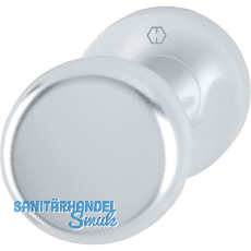 HOPPE T�rknopf Flachform - auf Rosette, Knopf � 59 fest, silber eloxiert