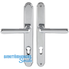 GRUNDMANN Sicherheitsdrückergarnitur ALT-WIEN, PZ92, Messing verchromt GRUNDMANN Sicherheitsdrückergarnitur ALT-WIEN, PZ92, Messing verchromt