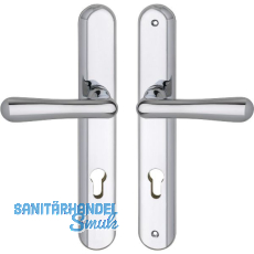 GRUNDMANN Sicherheitsdrückergarnitur ELEGANT, PZ92, Messing verchromt GRUNDMANN Sicherheitsdrückergarnitur ELEGANT, PZ92, Messing verchromt