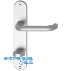 Drückergarnitur SCH U - Form - auf Schild WC 90, 38 - 43, silber eloxiert Drückergarnitur SCH U - Form - auf Schild WC 90, 38 - 43, silber eloxiert