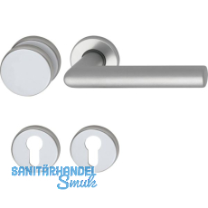 SCH-LINE Wechselgarnitur SCH L-Form- auf Rosette PZ, Aluminium silber eloxiert