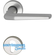 Drückergarnitur EUROPA - auf Rosette PZ, 38 - 42, silber eloxiert Drückergarnitur EUROPA - auf Rosette PZ, 38 - 42, silber eloxiert