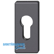 FSB Zylinderrosette 17 1778 eckig, Aluminium schwarz matt