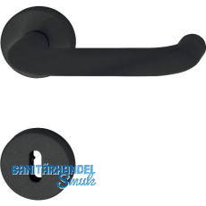 HEWI Drückergarnitur 111 - auf Rosette BB, 38 - 48, schwarz matt HEWI Drückergarnitur 111 - auf Rosette BB, 38 - 48, schwarz matt