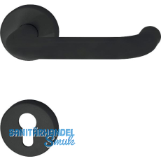 HEWI Dr�ckergarnitur 111 - auf Rosette PZ, 38 - 48, schwarz matt