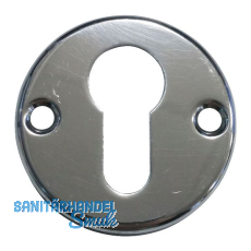 Zylinderrosette PZ WG AB6 aufschraubbar, � 51 mm, Aluminium poliert