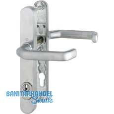 Drückergarnitur LIVERPOOL - Schmalschild PZ, KZS, 77-82, Edelstahl matt Drückergarnitur LIVERPOOL - Schmalschild PZ, KZS, 77-82, Edelstahl matt