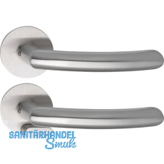 SOLIDO Solo Drückergarnitur HELSINKI - Flachrosette rund, WC, blind, Edelstahl SOLIDO Solo Drückergarnitur HELSINKI - Flachrosette rund, WC, blind, Edelstahl