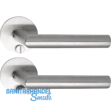 SOLIDO Solo Dr�ckergarnitur NORWEGEN - Flachrosette rund, WC,Not�ffner,Edelstahl