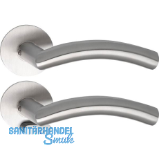 SOLIDO Solo Drückergarnitur OSLO - Flachrosette rund, WC, blind, Edelstahl SOLIDO Solo Drückergarnitur OSLO - Flachrosette rund, WC, blind, Edelstahl