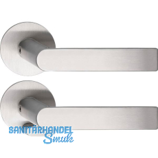 SOLIDO Solo Drückergarnitur DOVER - Flachrosette rund, WC, blind, Edelstahl SOLIDO Solo Drückergarnitur DOVER - Flachrosette rund, WC, blind, Edelstahl