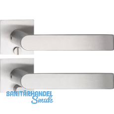 SOLIDO Solo Dr�ckergarnitur DOVER - Flachrosette eckig, WC, Not�ffner, Edelstahl