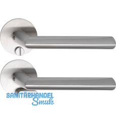 SOLIDO Solo Dr�ckergarnitur GLASGOW - Flachrosette rund, WC, Not�ffner,Edelstahl