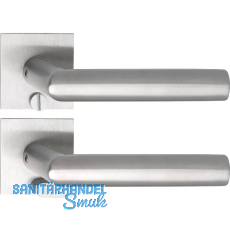 SOLIDO Solo Dr�ckergarnitur VADUZ - Flachrosette eckig, WC, Not�ffner, Edelstahl