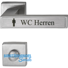 MARCHESI Dr�ckergarnitur Inlay mit Gravur,WC,Edelstahl matt/Inlay Edelstahl matt