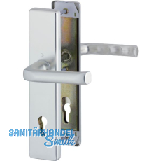 SH-Dr�ckergarnitur LONDON DIN auf Schild PZ 92, Aluminium silber eloxiert