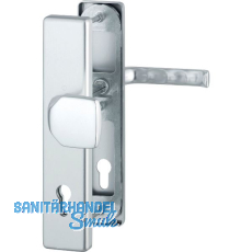 SH-Wechselgarnitur LONDON DIN auf Schild PZ 92, Aluminium silber eloxiert