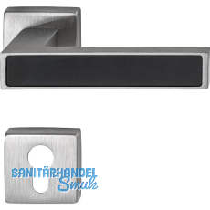 MARCHESI Dr�ckergarnitur Inlay PZ, Edelstahl matt/Inlay schwarz matt