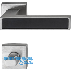 MARCHESI Dr�ckergarnitur Inlay WC, Edelstahl matt/Inlay schwarz matt