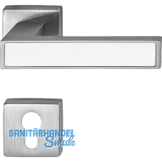 MARCHESI Dr�ckergarnitur Inlay PZ, Edelstahl matt/Inlay wei�