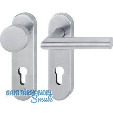 Objekt Wechselgarnitur AMSTERDAM auf Kurzschild PZ, Edelstahl matt