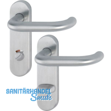 Objekt Dr�ckergarnitur PARIS auf Kurzschild WC, Edelstahl matt