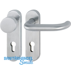 Objekt Wechselgarnitur PARIS mit Kurzschild PZ, Edelstahl matt