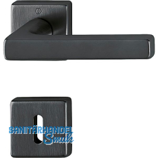 HOPPE Drückergarnitur DALLAS auf Rosetten eckig BB, Messing schwarz HOPPE Drückergarnitur DALLAS auf Rosetten eckig BB, Messing schwarz