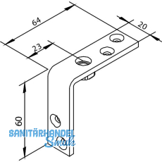 SOLIDO 100 Tragwinkel für Falttürbeschlag Edelstahl SOLIDO 100 Tragwinkel für Falttürbeschlag Edelstahl